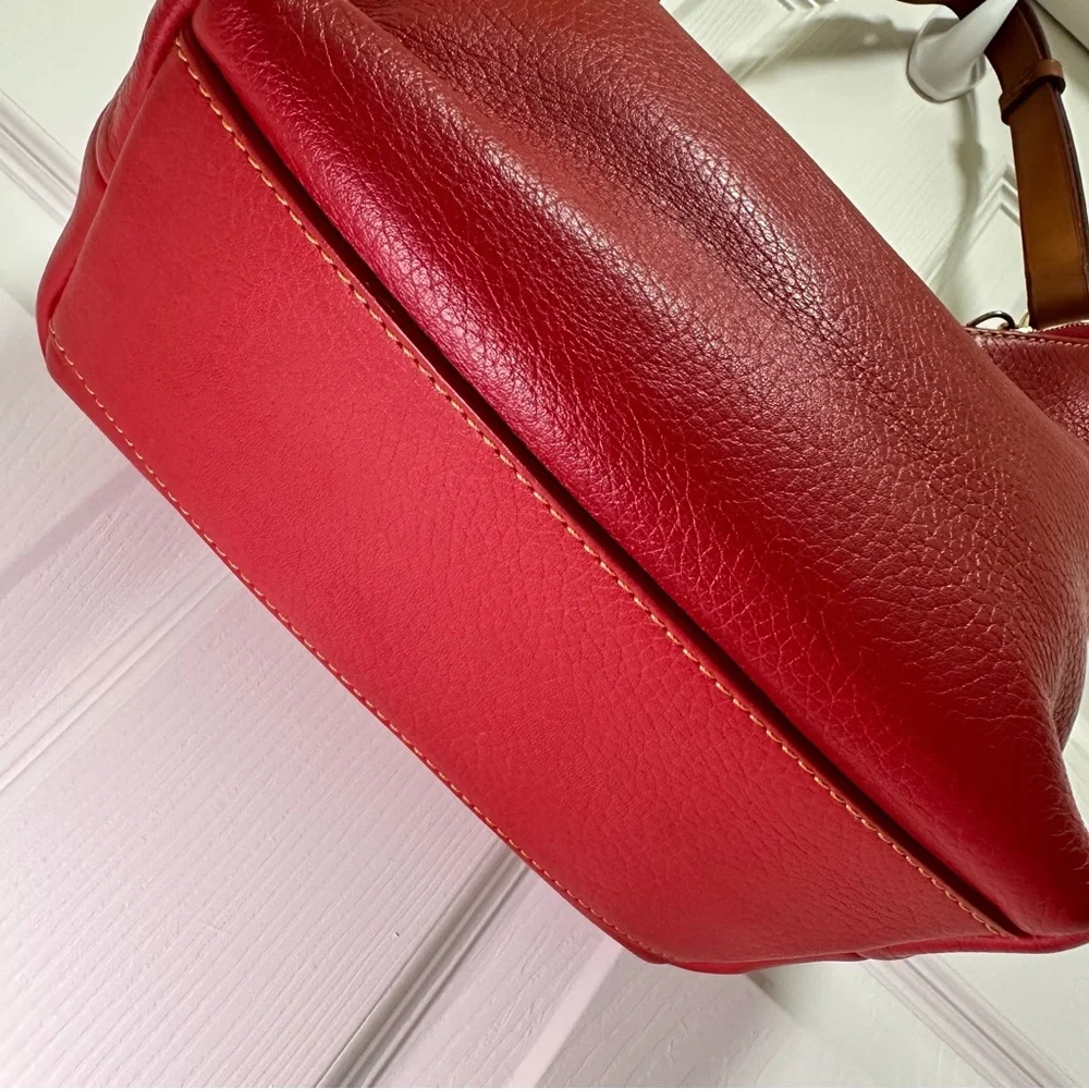 Dooney & Bourke Medium Shoulder Bag Mulberry Red Leather - Picture 12 of 17
